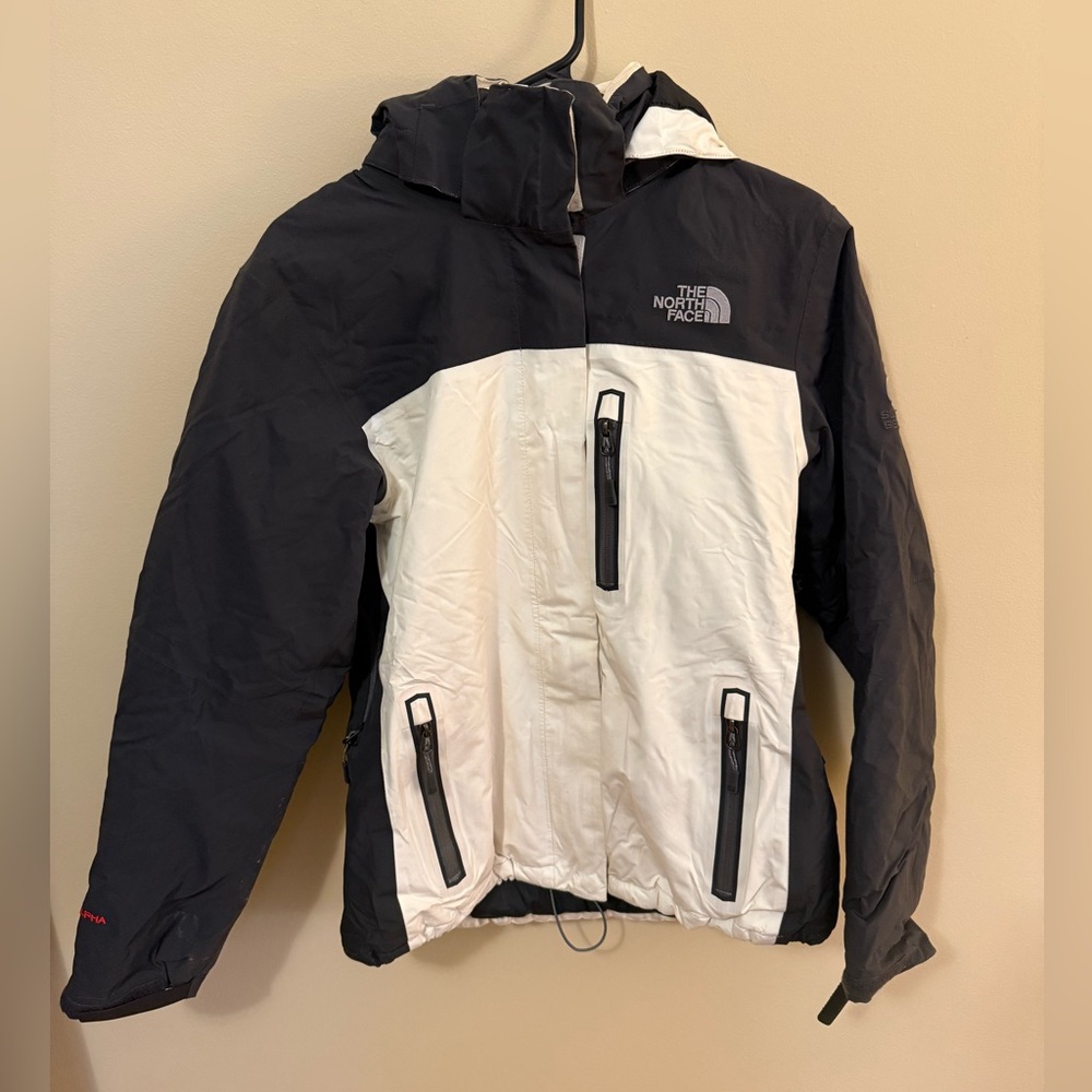 The North Face Women’s Summit Series Gray and White Jacket
